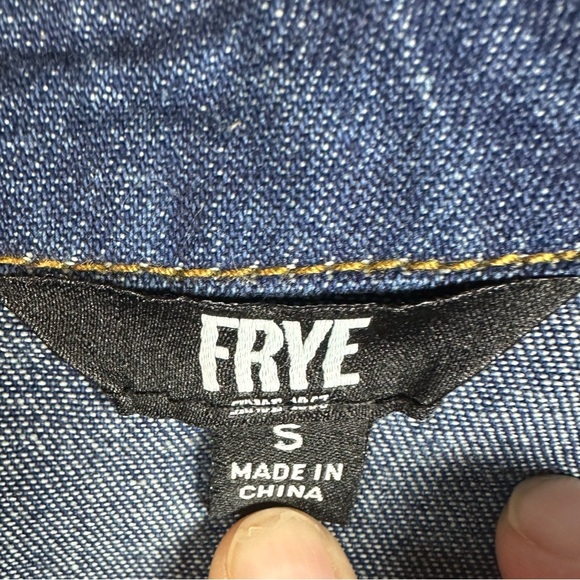 Frye Blue Denim Western Mini Dress size small - Picture 3 of 8
